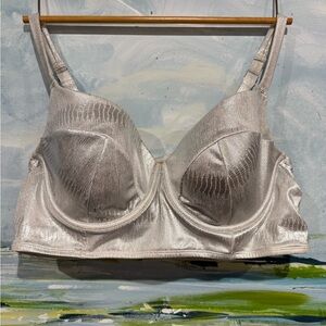Cacique Shimmering Silver swim suit top